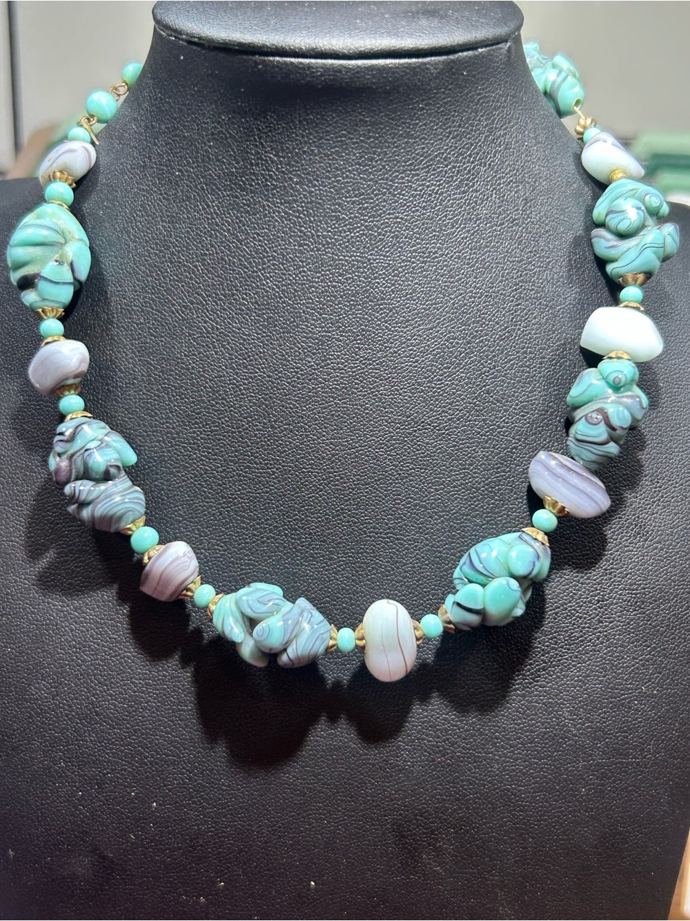 Czech Glass Vintage 40’s Choker Necklace